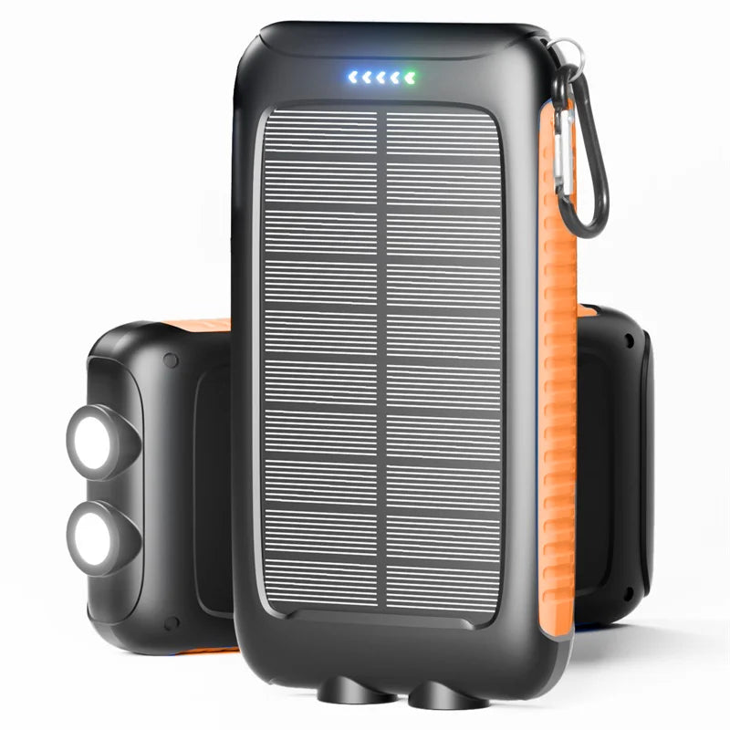 Cargador portátil tipo banco de energÃa Solar de 38800mAh con USB Dual, carga rápida, resistente al agua, LED para teléfonos y tabletas para acampar al aire libre