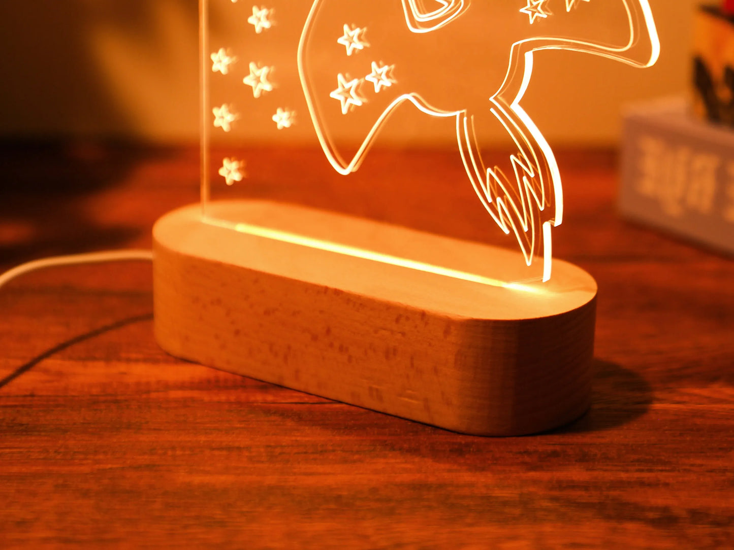 Luz nocturna USB para bebés y niños, lámpara personalizada con nombre para niños, decoración del hogar para dormitorio de recién nacidos, regalo de recuerdo de cumpleaños