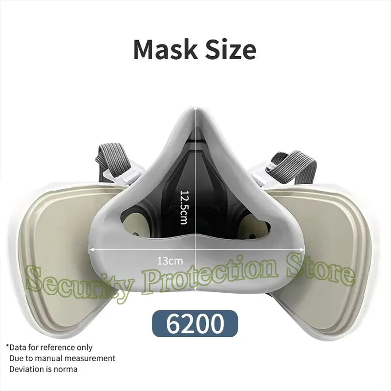 Mascarilla de Gas 6200, protector antipolvo de media cara, filtros de partÃÂculas 5N11, respirador de seguridad, pintura en aerosol para trabajo Industrial