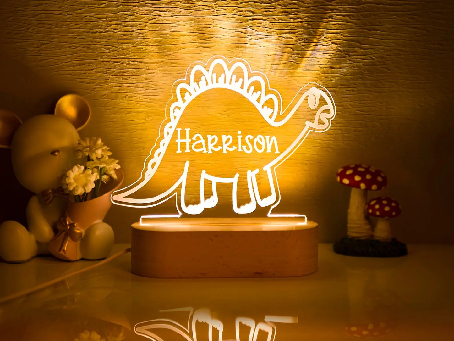 Luz nocturna USB para bebés y niños, lámpara personalizada con nombre para niños, decoración del hogar para dormitorio de recién nacidos, regalo de recuerdo de cumpleaños