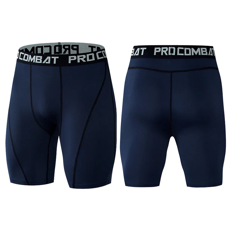 Pantalones cortos de culturismo para Hombre, bragas de gimnasio con entrepierna para entrenamiento fÃsico, medias de compresión elásticas para músculos vivos, mallas ajustadas para Hombre