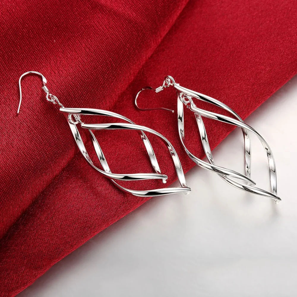 Nueva llegada, pendiente de boda de Plata de Ley 925, joyería para mujer, pendientes largos de alta calidad, aro colgante