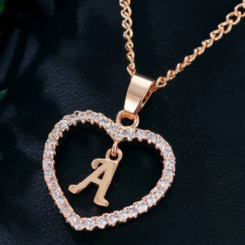 Collar de letras 26 letras circón amor collar joyerÃa amor colgante