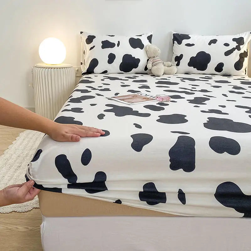 Bonenjoy-sábana bajera de algodón puro con estampado de dibujos animados de coche, funda de cama elástica, Sábana inferior individual, tamaño Queen, sin funda de almohada, 1 unidad