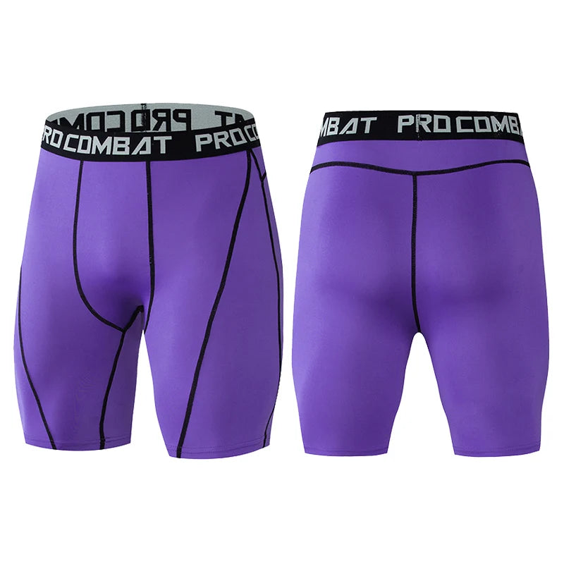 Pantalones cortos de culturismo para Hombre, bragas de gimnasio con entrepierna para entrenamiento fÃsico, medias de compresión elásticas para músculos vivos, mallas ajustadas para Hombre