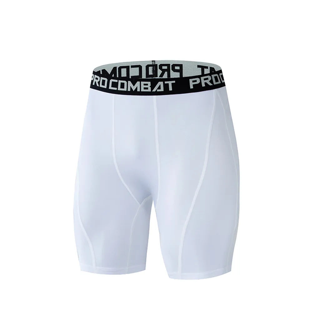 Pantalones cortos de culturismo para Hombre, bragas de gimnasio con entrepierna para entrenamiento fÃsico, medias de compresión elásticas para músculos vivos, mallas ajustadas para Hombre