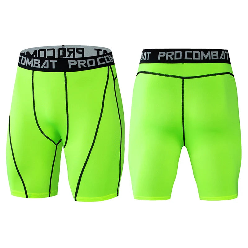 Pantalones cortos de culturismo para Hombre, bragas de gimnasio con entrepierna para entrenamiento fÃsico, medias de compresión elásticas para músculos vivos, mallas ajustadas para Hombre