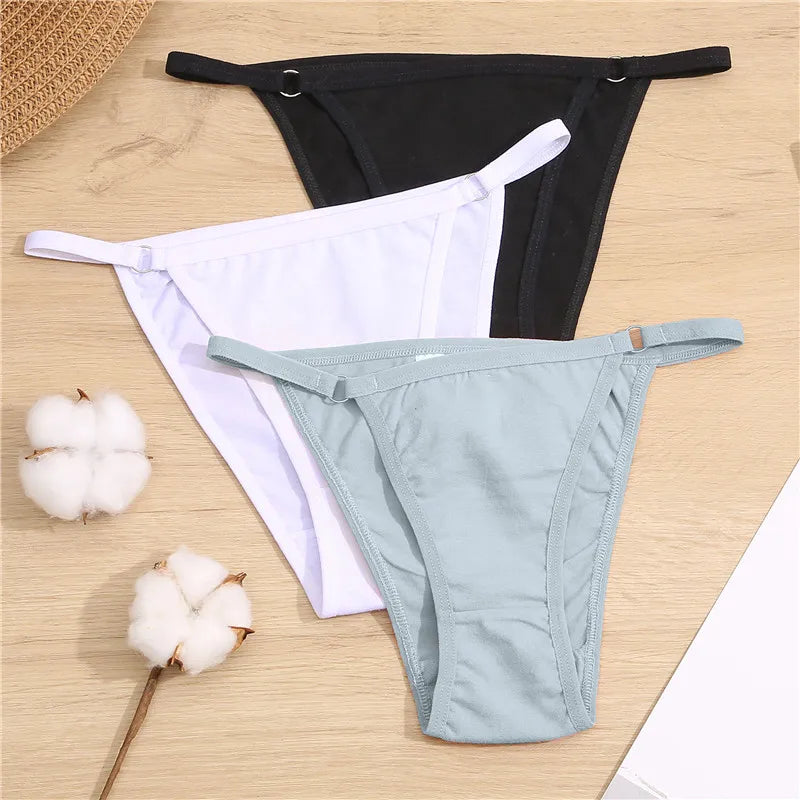 FINETOO 3 unids/set de bragas de algodón para mujer, ropa interior Sexy de cintura baja, M-2XL, calzoncillos de algodón para mujer, lencerÃa suave para mujer 2024
