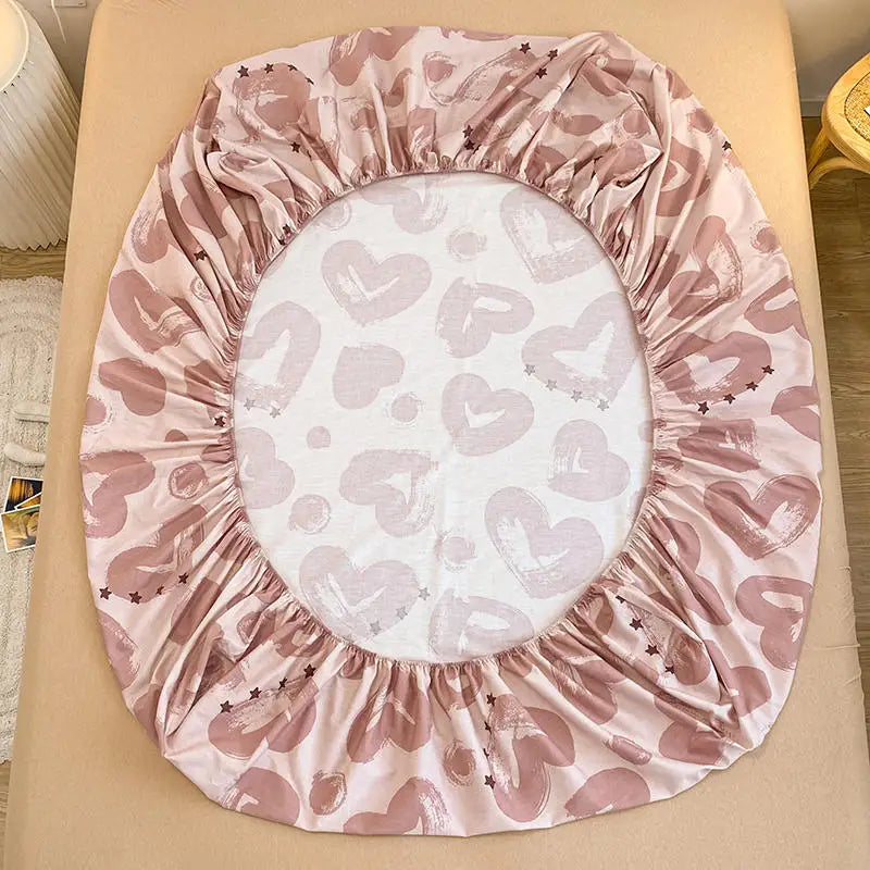 Bonenjoy-sábana bajera de algodón puro con estampado de dibujos animados de coche, funda de cama elástica, Sábana inferior individual, tamaño Queen, sin funda de almohada, 1 unidad