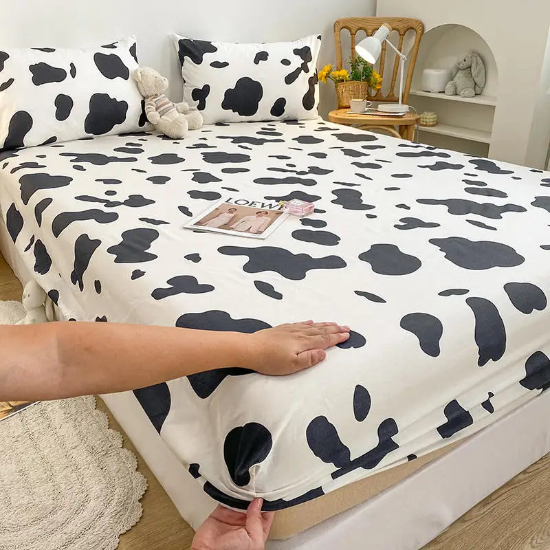 Bonenjoy-sábana bajera de algodón puro con estampado de dibujos animados de coche, funda de cama elástica, Sábana inferior individual, tamaño Queen, sin funda de almohada, 1 unidad