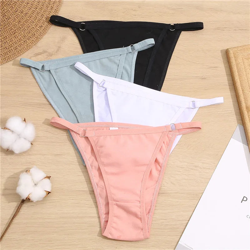 FINETOO 3 unids/set de bragas de algodón para mujer, ropa interior Sexy de cintura baja, M-2XL, calzoncillos de algodón para mujer, lencerÃa suave para mujer 2024