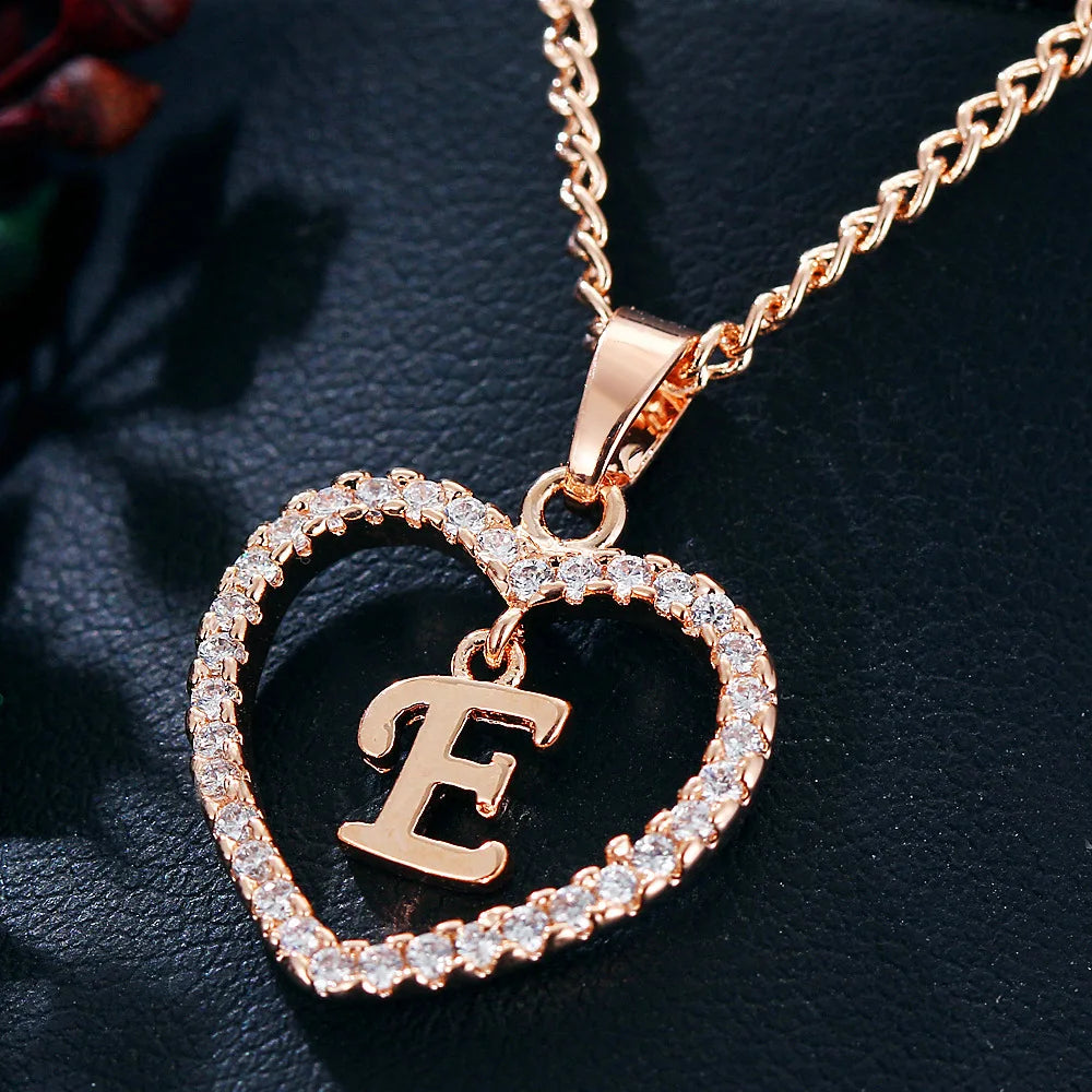 Collar de letras 26 letras circón amor collar joyerÃa amor colgante