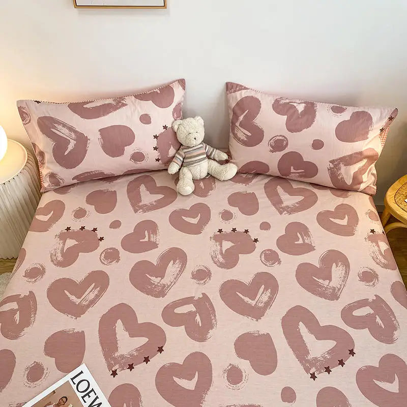 Bonenjoy-sábana bajera de algodón puro con estampado de dibujos animados de coche, funda de cama elástica, Sábana inferior individual, tamaño Queen, sin funda de almohada, 1 unidad