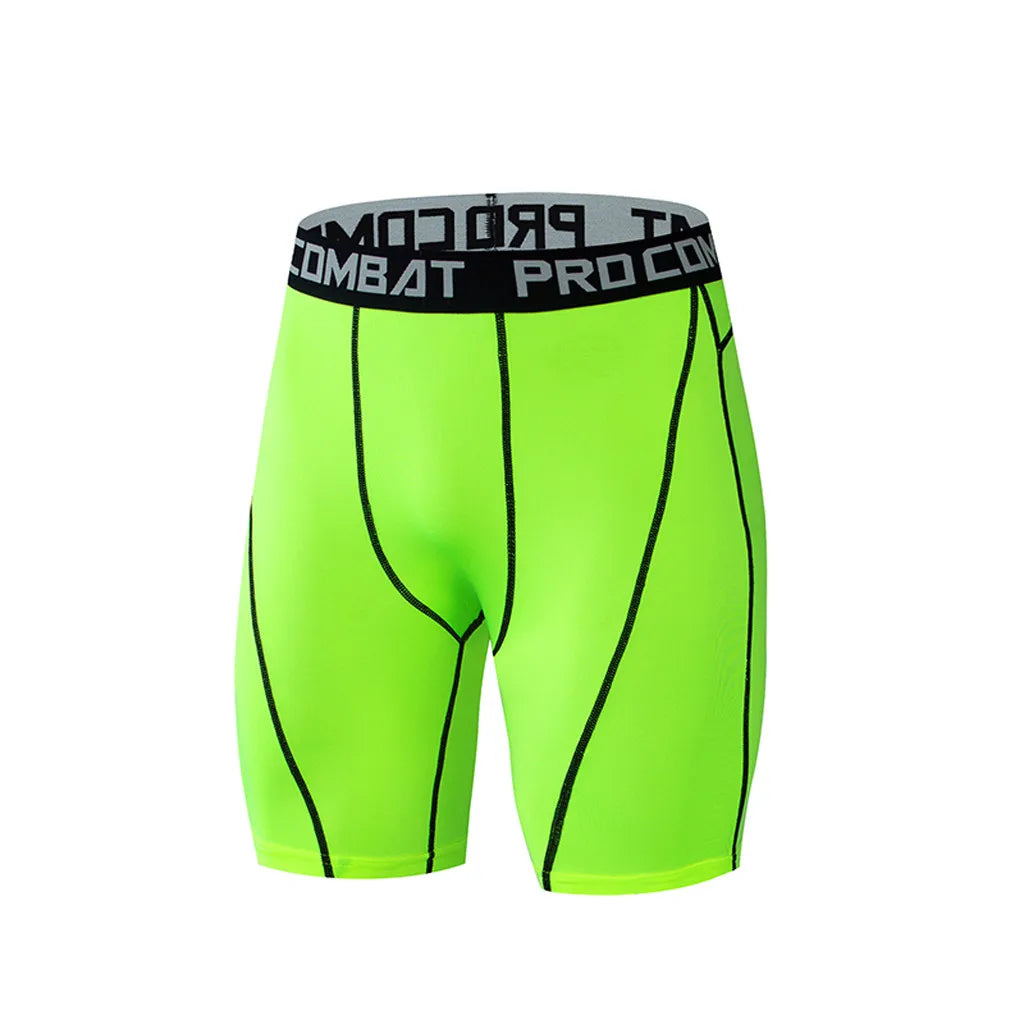 Pantalones cortos de culturismo para Hombre, bragas de gimnasio con entrepierna para entrenamiento fÃsico, medias de compresión elásticas para músculos vivos, mallas ajustadas para Hombre