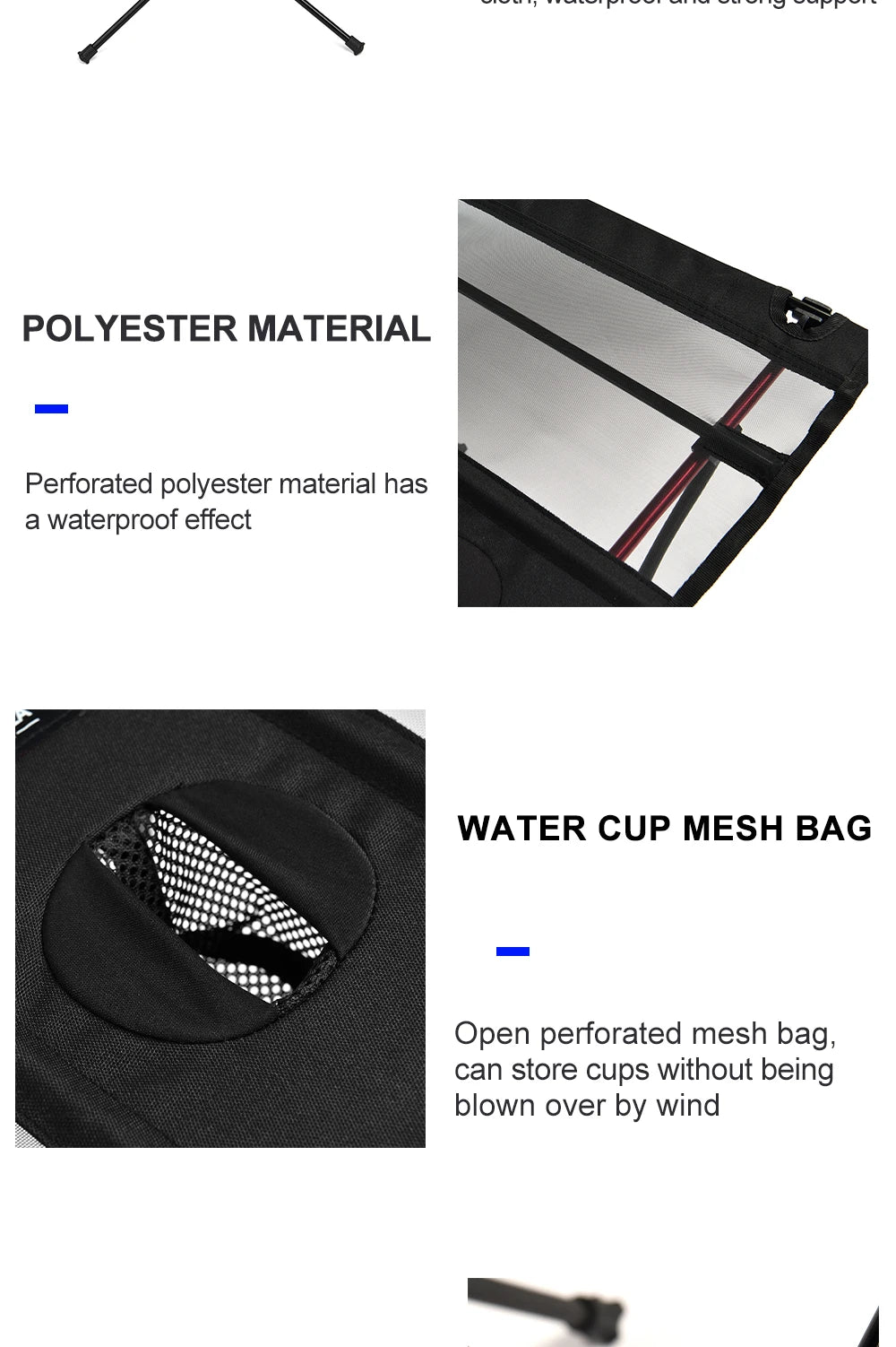 Mesa plegable para acampar Widesea, Picnic turístico, cena Pliante, muebles de viaje plegables, suministros de equipo, turismo, pesca al aire libre