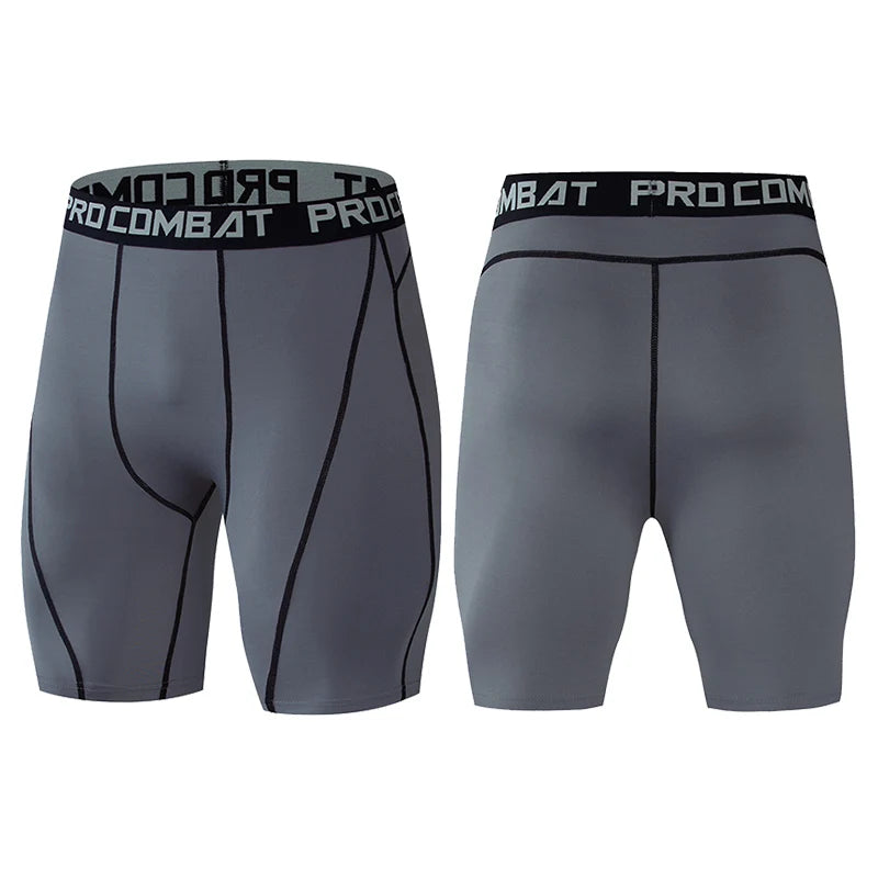 Pantalones cortos de culturismo para Hombre, bragas de gimnasio con entrepierna para entrenamiento fÃsico, medias de compresión elásticas para músculos vivos, mallas ajustadas para Hombre