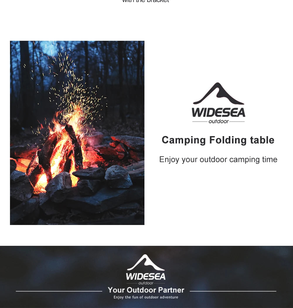 Mesa plegable para acampar Widesea, Picnic turístico, cena Pliante, muebles de viaje plegables, suministros de equipo, turismo, pesca al aire libre