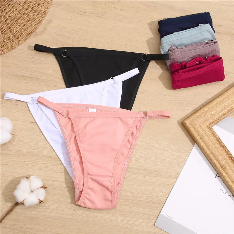 FINETOO 3 unids/set de bragas de algodón para mujer, ropa interior Sexy de cintura baja, M-2XL, calzoncillos de algodón para mujer, lencerÃa suave para mujer 2024