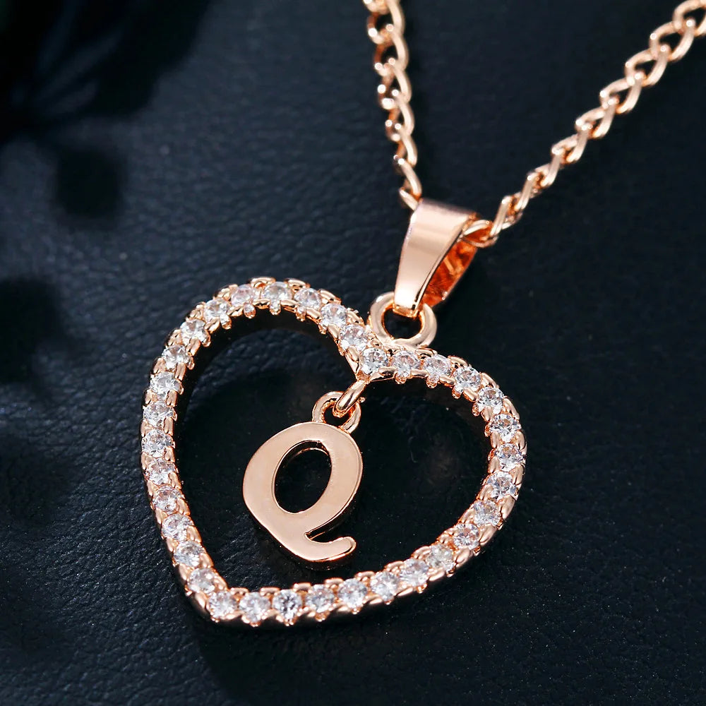 Collar de letras 26 letras circón amor collar joyerÃa amor colgante