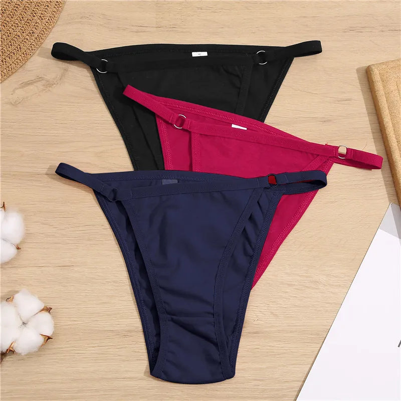 FINETOO 3 unids/set de bragas de algodón para mujer, ropa interior Sexy de cintura baja, M-2XL, calzoncillos de algodón para mujer, lencerÃa suave para mujer 2024