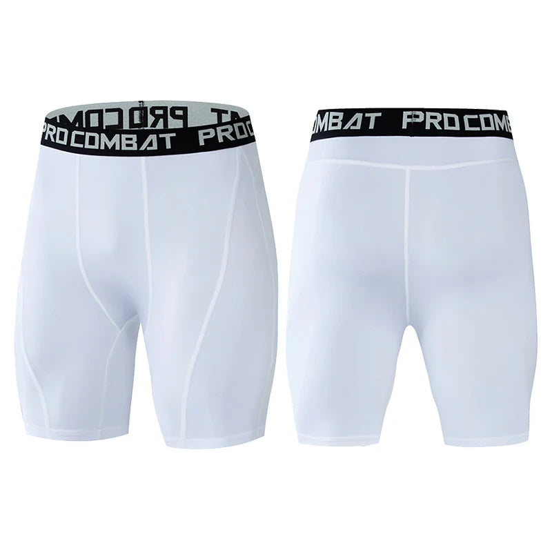Pantalones cortos de culturismo para Hombre, bragas de gimnasio con entrepierna para entrenamiento fÃsico, medias de compresión elásticas para músculos vivos, mallas ajustadas para Hombre