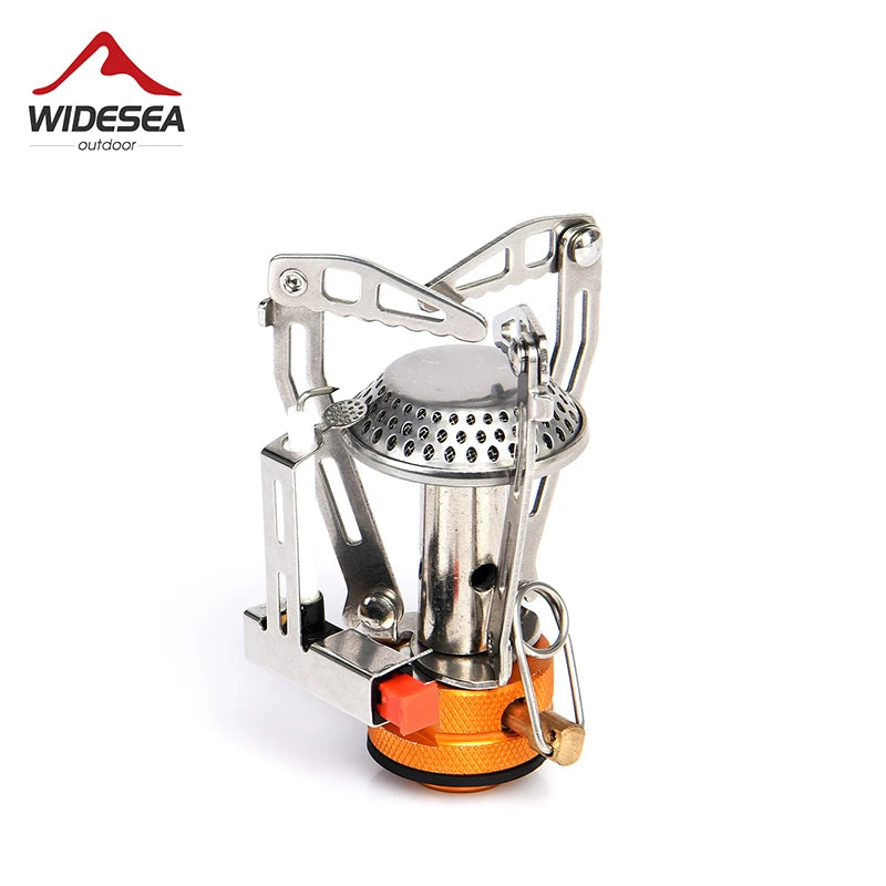 Widesea-estufa de Gas de una pieza para acampar, calentador, quemador turístico, plegable, pícnic al aire libre, suministros de equipo de cocina, horno de supervivencia