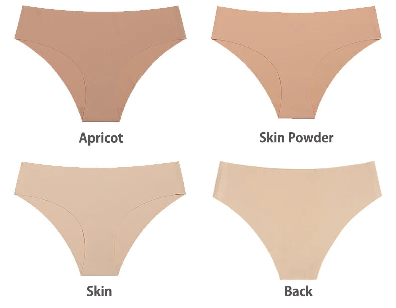 Conjunto de 3 uds de bragas sin costuras para mujer, ropa interior Sexy transpirable de cintura baja, bragas de seda sólidas, bragas invisibles sin costuras para mujer, calzones sin costura mujer