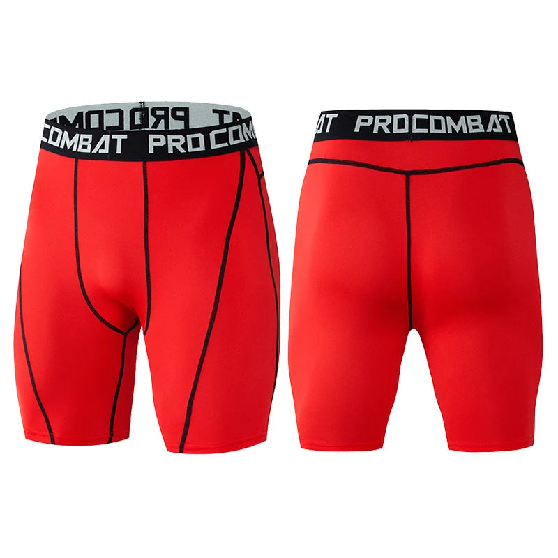 Pantalones cortos de culturismo para Hombre, bragas de gimnasio con entrepierna para entrenamiento fÃsico, medias de compresión elásticas para músculos vivos, mallas ajustadas para Hombre