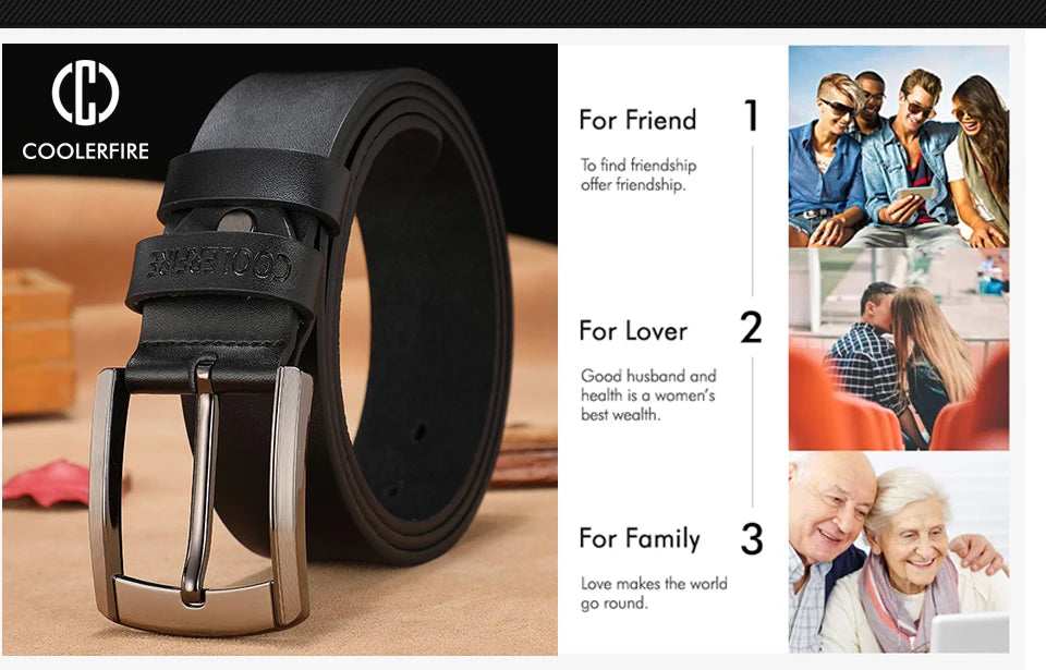 Cinturón de cuero genuino de alta calidad para hombre, cinturones de diseñador de lujo, correa de moda de piel de vaca para hombre, pantalones vaqueros para hombre vaquero