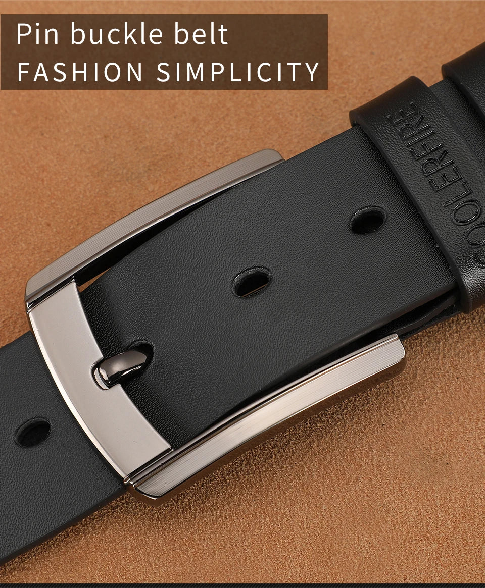 Cinturón de cuero genuino de alta calidad para hombre, cinturones de diseñador de lujo, correa de moda de piel de vaca para hombre, pantalones vaqueros para hombre vaquero