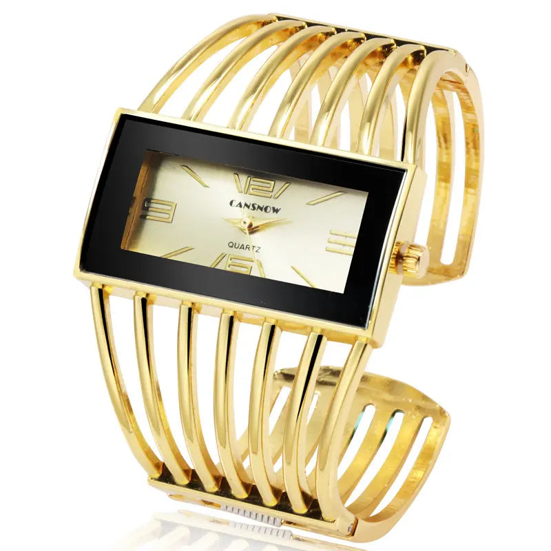 Reloj CANSNOW para mujer, reloj de pulsera de oro rosa a la moda de lujo, reloj de vestir para mujer, reloj de pulsera para mujer Saati para niñas, Relojes