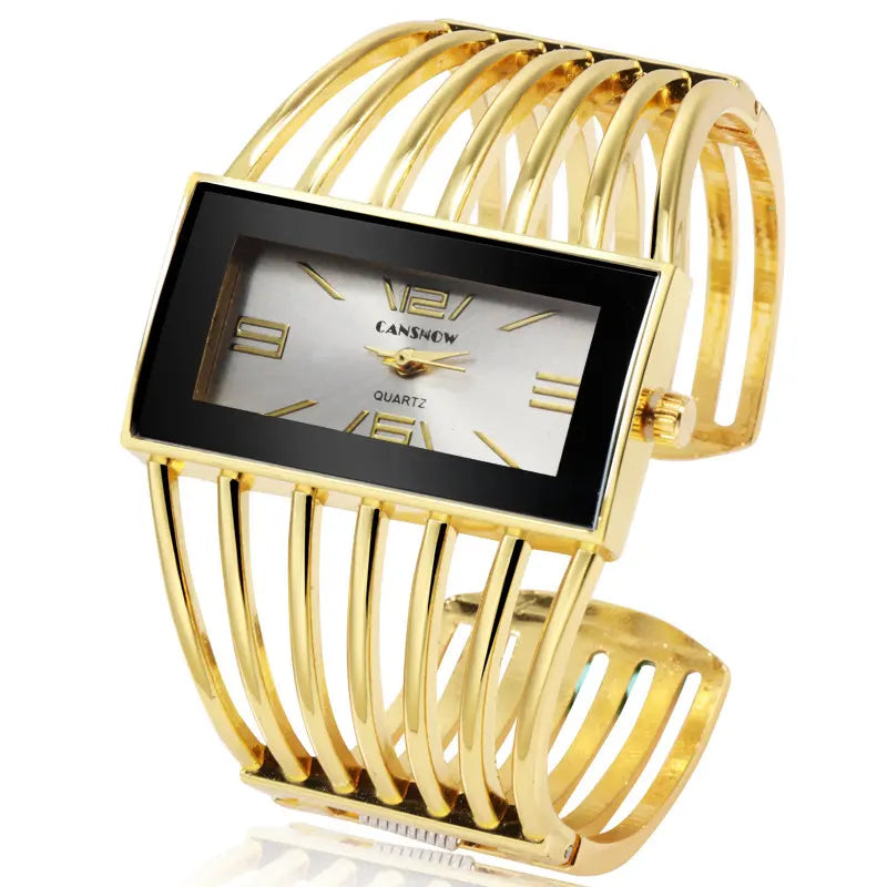 Reloj CANSNOW para mujer, reloj de pulsera de oro rosa a la moda de lujo, reloj de vestir para mujer, reloj de pulsera para mujer Saati para niñas, Relojes