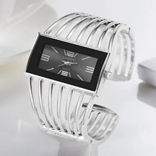 Reloj CANSNOW para mujer, reloj de pulsera de oro rosa a la moda de lujo, reloj de vestir para mujer, reloj de pulsera para mujer Saati para niñas, Relojes