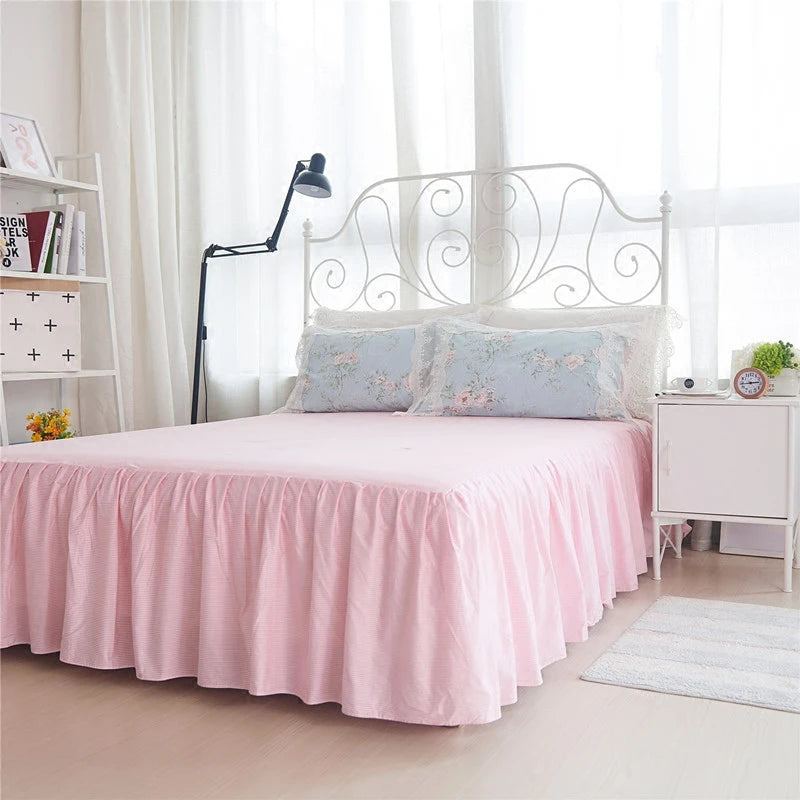Juego de ropa de cama de princesa de encaje, funda nórdica con estampado de flores, fundas de almohada de estilo coreano, 100% algodón, tamaño King y Queen