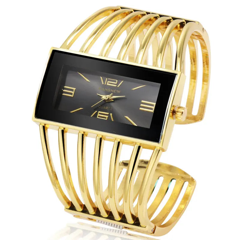 Reloj CANSNOW para mujer, reloj de pulsera de oro rosa a la moda de lujo, reloj de vestir para mujer, reloj de pulsera para mujer Saati para niñas, Relojes
