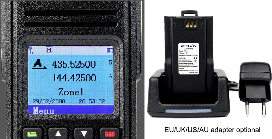 Retevis RT3S DMR walkie talkies de largo alcance radio portátil recargable radio a pilas camping walkie talkie emisora radioaficionado radio emergencia supervivencia profesionales walkie-talkies Cifrado AES256 GPS APRS