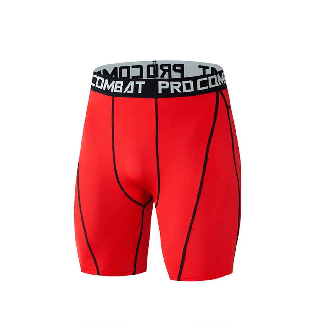 Pantalones cortos de culturismo para Hombre, bragas de gimnasio con entrepierna para entrenamiento fÃsico, medias de compresión elásticas para músculos vivos, mallas ajustadas para Hombre