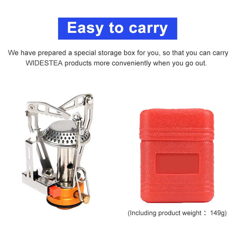 Widesea-estufa de Gas de una pieza para acampar, calentador, quemador turístico, plegable, pícnic al aire libre, suministros de equipo de cocina, horno de supervivencia