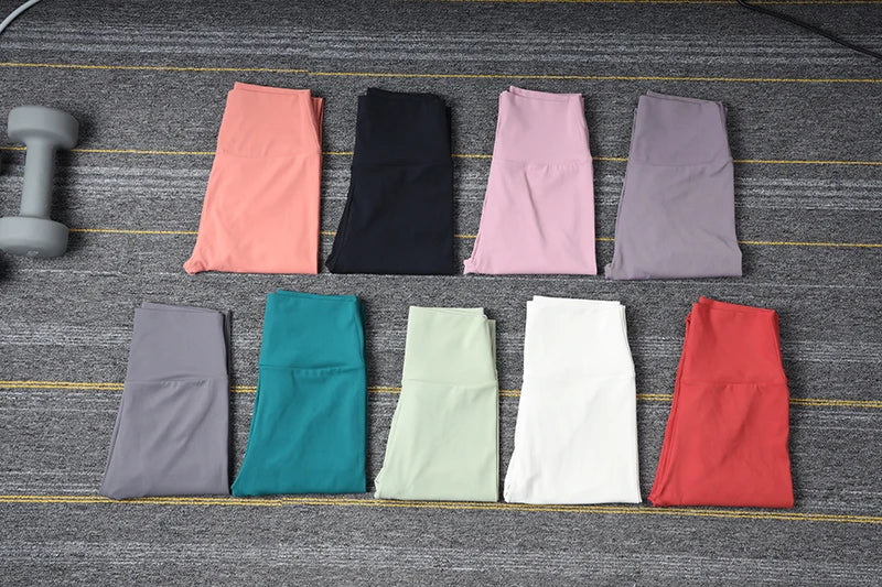 Pantalones de Yoga con fruncido en el trasero para mujer, mallas deportivas de tela con sensación desnuda para gimnasio, pantalones de entrenamiento para Fitness de cintura alta, medias elásticas de realce