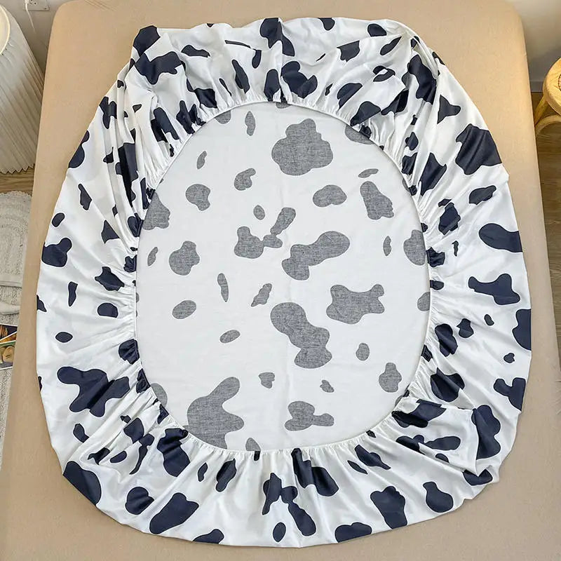 Bonenjoy-sábana bajera de algodón puro con estampado de dibujos animados de coche, funda de cama elástica, Sábana inferior individual, tamaño Queen, sin funda de almohada, 1 unidad