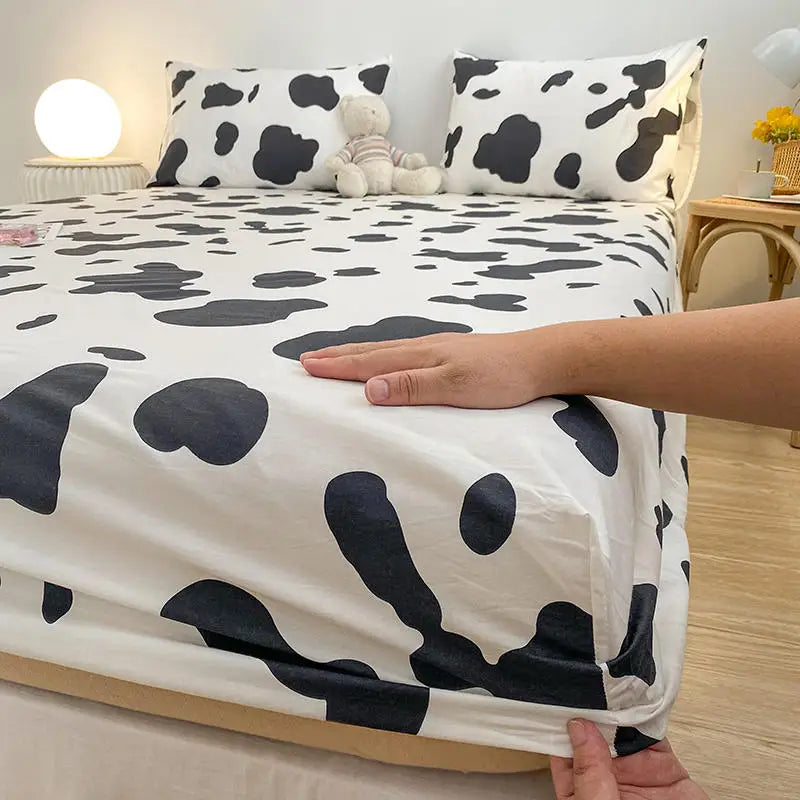 Bonenjoy-sábana bajera de algodón puro con estampado de dibujos animados de coche, funda de cama elástica, Sábana inferior individual, tamaño Queen, sin funda de almohada, 1 unidad