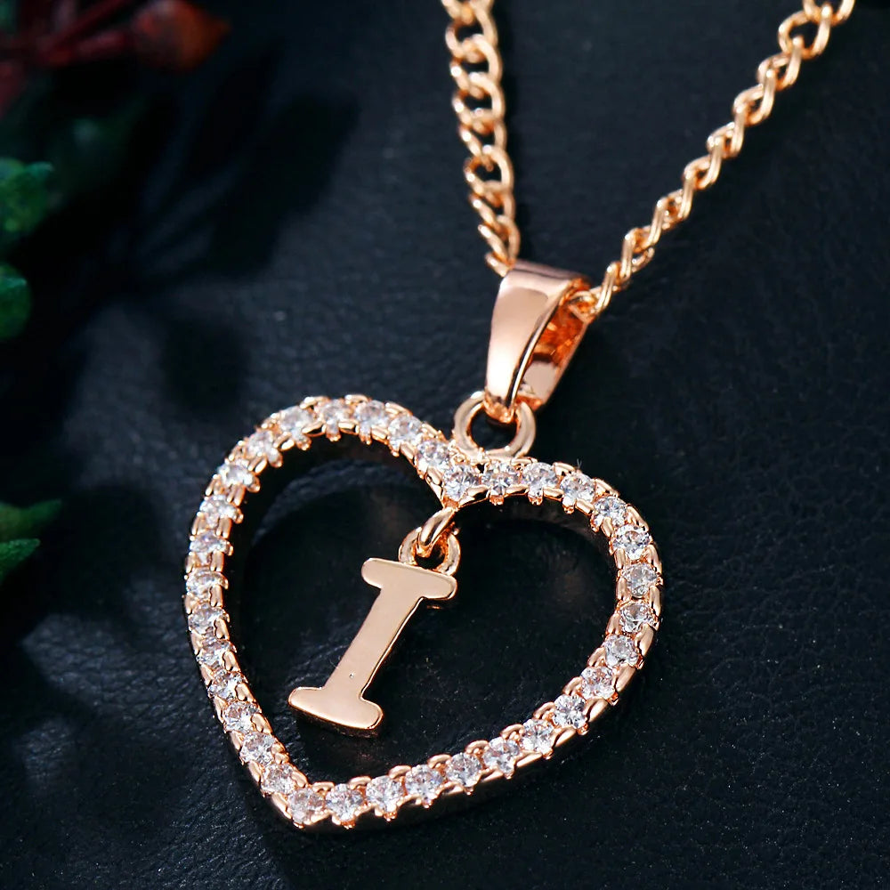 Collar de letras 26 letras circón amor collar joyerÃa amor colgante