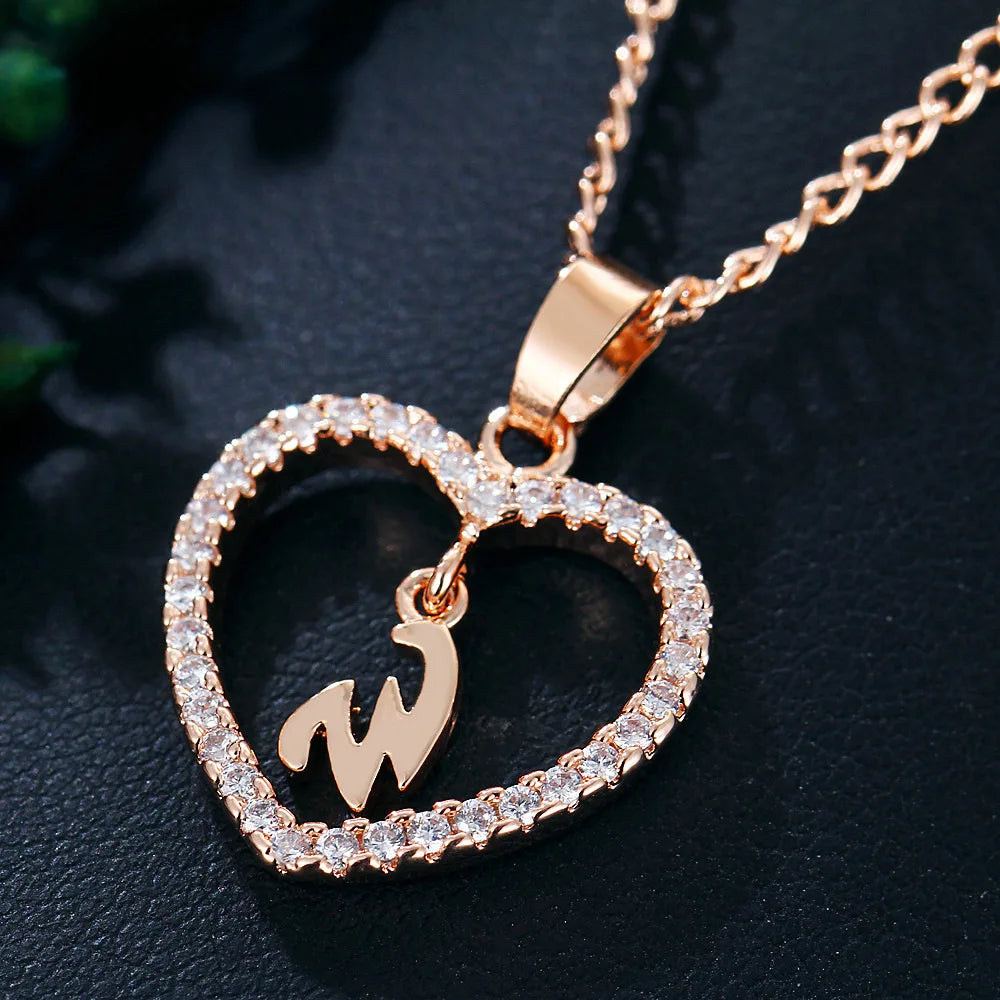 Collar de letras 26 letras circón amor collar joyerÃa amor colgante