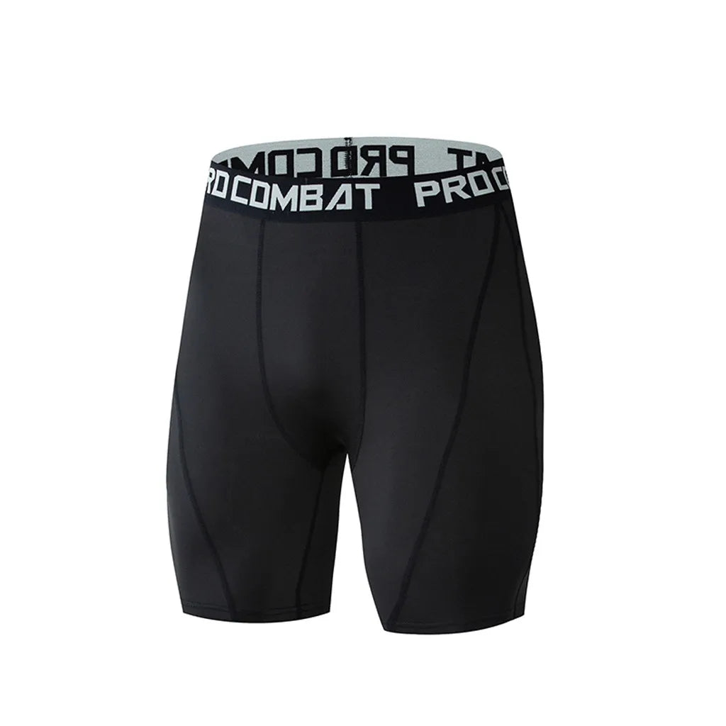 Pantalones cortos de culturismo para Hombre, bragas de gimnasio con entrepierna para entrenamiento fÃsico, medias de compresión elásticas para músculos vivos, mallas ajustadas para Hombre