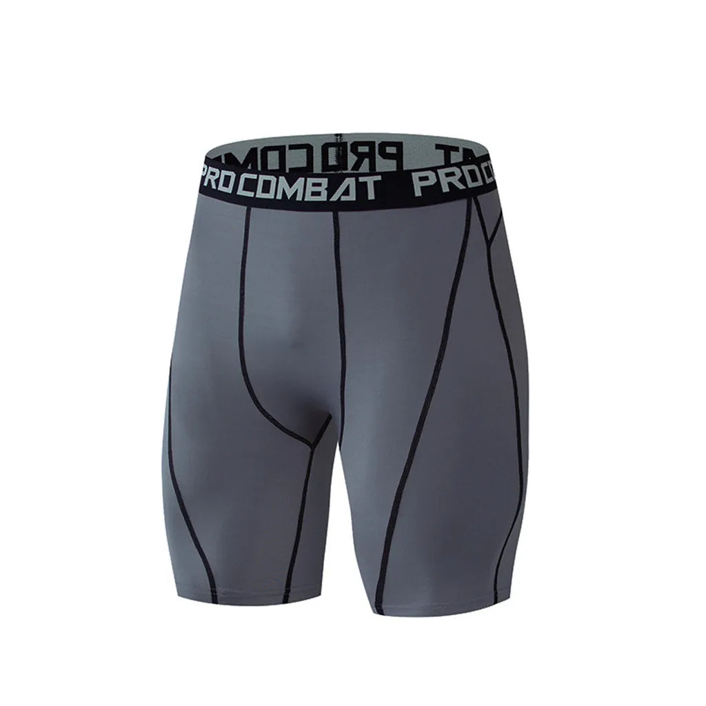 Pantalones cortos de culturismo para Hombre, bragas de gimnasio con entrepierna para entrenamiento fÃsico, medias de compresión elásticas para músculos vivos, mallas ajustadas para Hombre