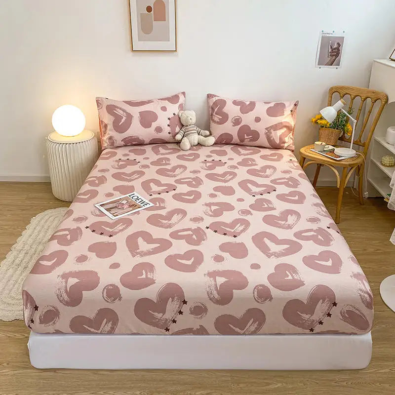 Bonenjoy-sábana bajera de algodón puro con estampado de dibujos animados de coche, funda de cama elástica, Sábana inferior individual, tamaño Queen, sin funda de almohada, 1 unidad