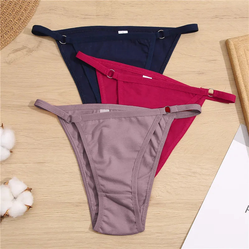 FINETOO 3 unids/set de bragas de algodón para mujer, ropa interior Sexy de cintura baja, M-2XL, calzoncillos de algodón para mujer, lencerÃa suave para mujer 2024