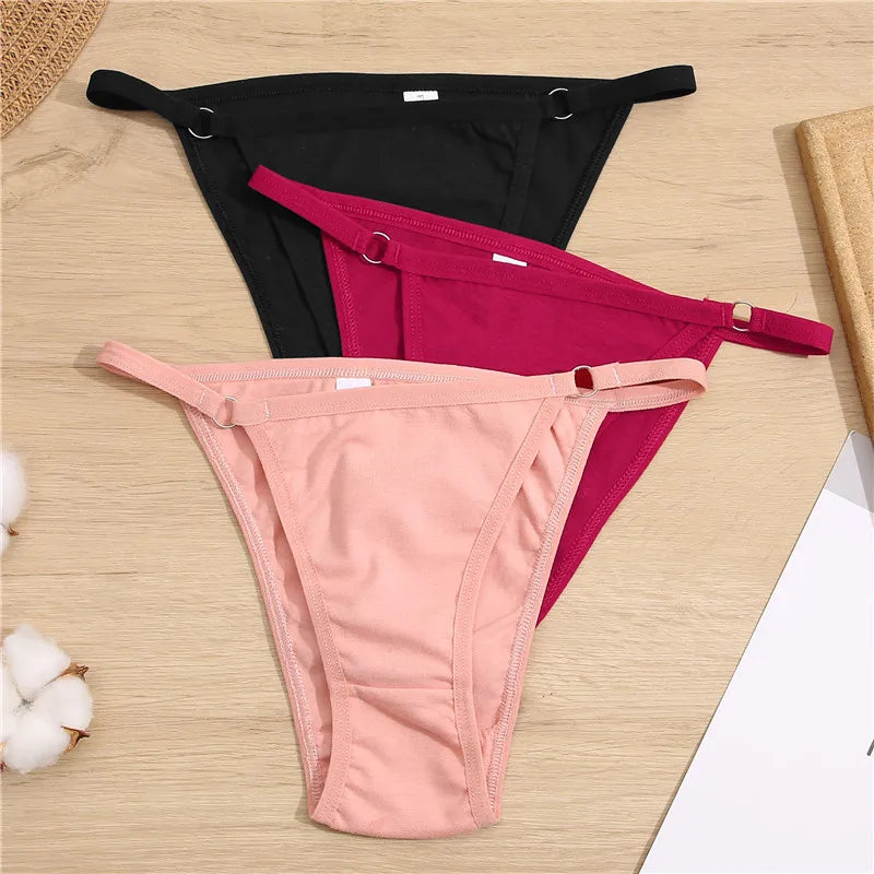 FINETOO 3 unids/set de bragas de algodón para mujer, ropa interior Sexy de cintura baja, M-2XL, calzoncillos de algodón para mujer, lencerÃa suave para mujer 2024