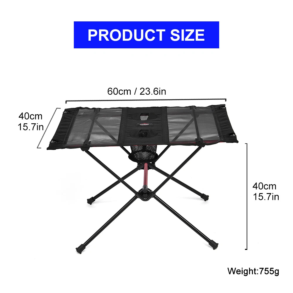 Mesa plegable para acampar Widesea, Picnic turístico, cena Pliante, muebles de viaje plegables, suministros de equipo, turismo, pesca al aire libre