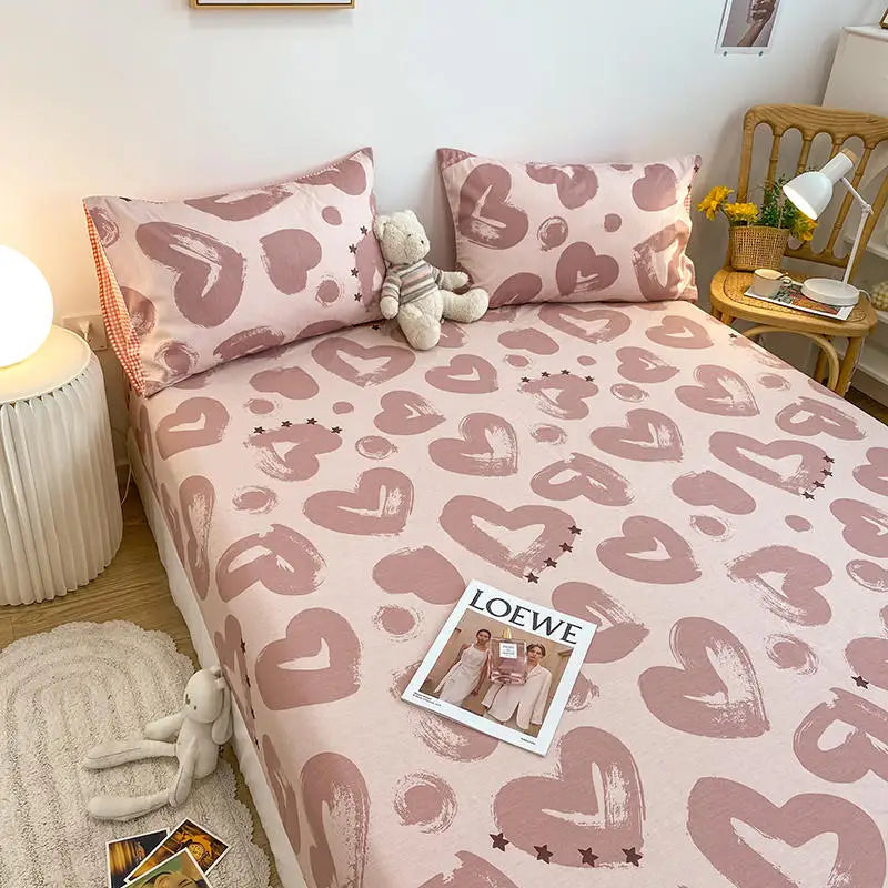 Bonenjoy-sábana bajera de algodón puro con estampado de dibujos animados de coche, funda de cama elástica, Sábana inferior individual, tamaño Queen, sin funda de almohada, 1 unidad